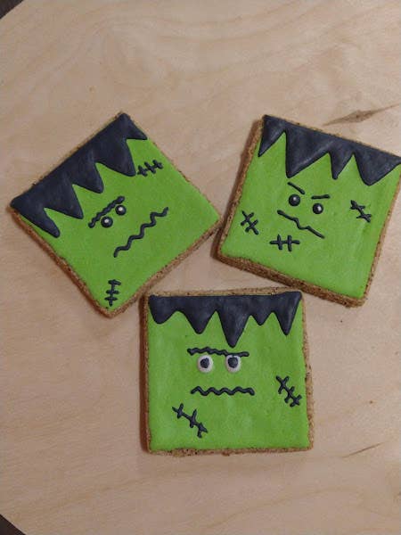 Halloween Monster squares dog treats