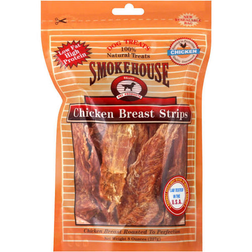 Smokehouse Dog Treats, Chicken Breast Strips - 8 oz