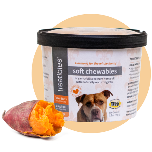 TreatiblesTater Tot's Sweet Potato Soft Chewable treats - 3 mg CBD