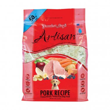 Grandma Lucy’s Artisan Freeze Dried Grain Free Pork Recipe Dog Food 10 Lbs