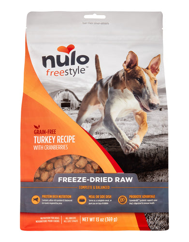 Nulo Freeze Dried Raw Grain Free Turkey Dog Food 13oz