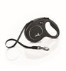 Flexi Classic Retractable Tape Dog Leash Black 16 ft, Small