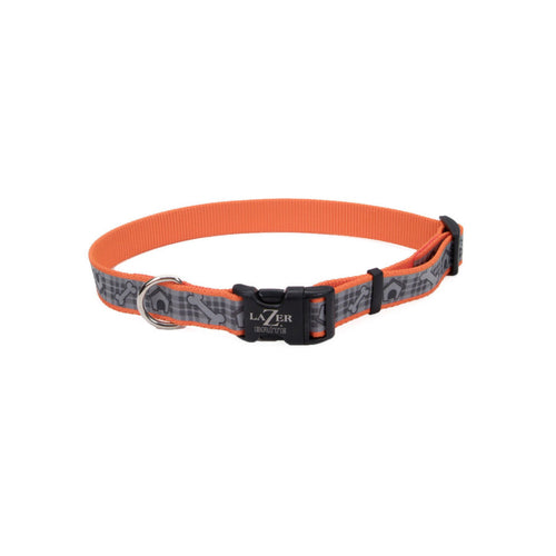 Lazer Brite Reflective Adjustable Dog Collar Orange 5/8 In X 12-18 in
