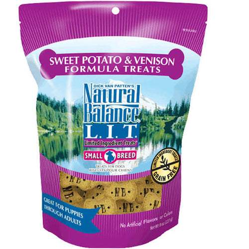 Natural Balance L.I.T. Treats for Dogs, Sweet Potato & Venison Formula, Small Breed - 8 oz
