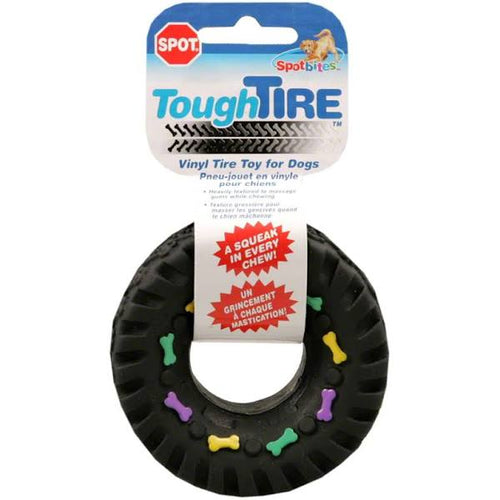 Spot Spotbites Tough Tire, Vinyl Dog Toy, 3.5-inch