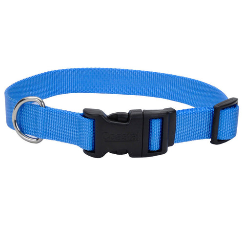 Coastal Adjustable Nylon Dog Collar with Plastic Buckle Blue Lagoon 1 In X 18-26 in