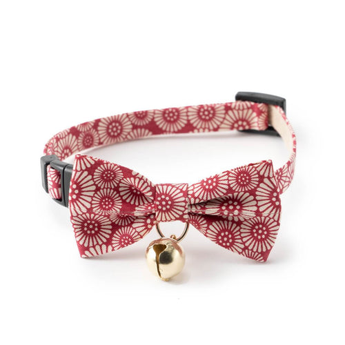 Necoichi Kiku Ribbon Bow Tie Cat Collar