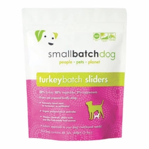 SMALL BATCH DOG FROZEN TURKEY SLIDERS 3LBS - SFW