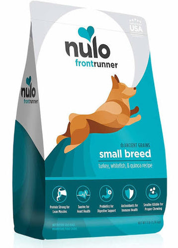 Nulo Frontrunner Ancient Grains Turkey, Whitefish & Quinea Small Breed 3lbs