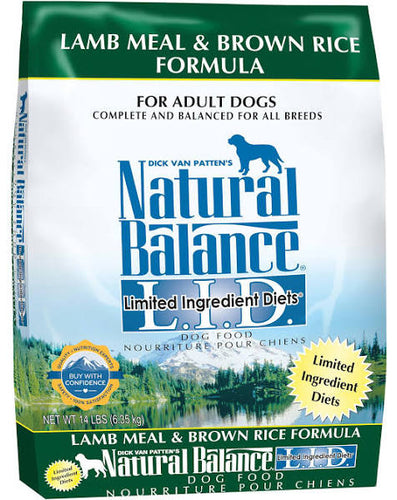 Natural Balance L.I.D. Limited Ingredient Diets Lamb & Brown Rice Formula Dry Dog Food, 26 lbs.