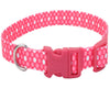 Styles Adjustable Dog Collar Pink Dots 5/8 In X 10-14 in