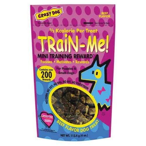 Crazy Dog Training Rewards Treats Beef  Minis 4oz