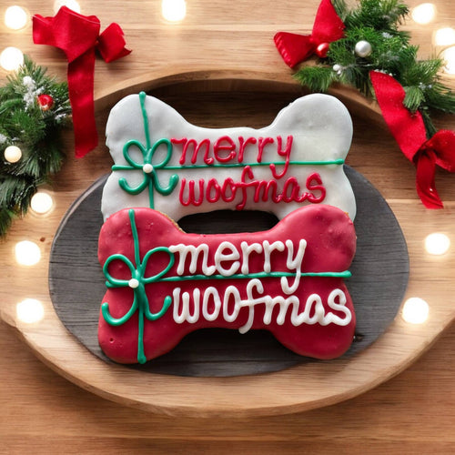 6 inch Merry Woofmas Bone dog treats