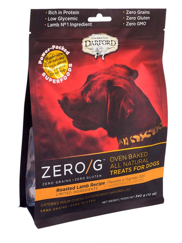 Darford Zero/G MINIS Oven Baked Dog Treats Roasted Lamb Recipe 12 oz