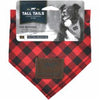 TALL TAILS DOG WINTER BANDANA RED PLAID SMALL