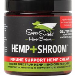 SUPER SNOUTS HEMP DOG BROAD CBD CHEW SHROOM 30 COUNT