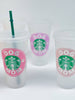 DOG MOM Starbucks Cup - CANDY PINK