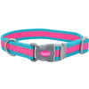 Pro Reflective Adjustable Nylon Dog Collar Fuscia, Teal 1ea/3/4 In X 8-12 in