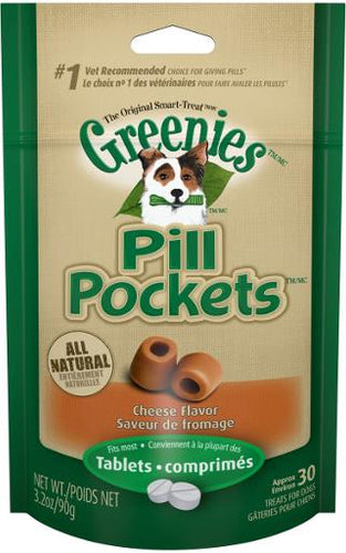 Greenies Pill Pockets Treats Cheese Tab 3.2 oz