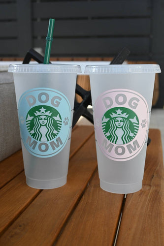 DOG MOM Starbucks Cup - BLUE