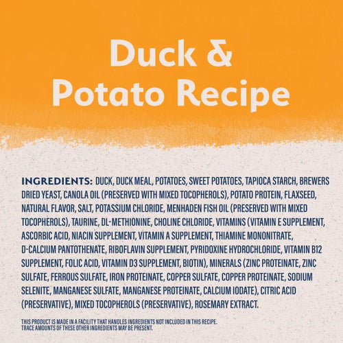 Natural Balance Limited Ingredient Reserve Grain Free Duck & Potato Recipe Dry Dog Formula (4 Lb)