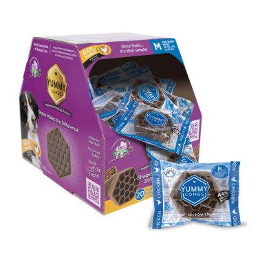 Yummy Combs Chicken Formula Dental Treat Medium, Dogs 26lbs to 50lbs