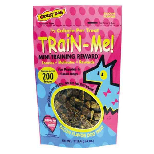 Crazy Dog Train-Me! Mini Treat Bacon 10oz