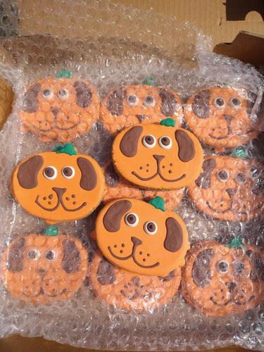 Fall dog face dog treats