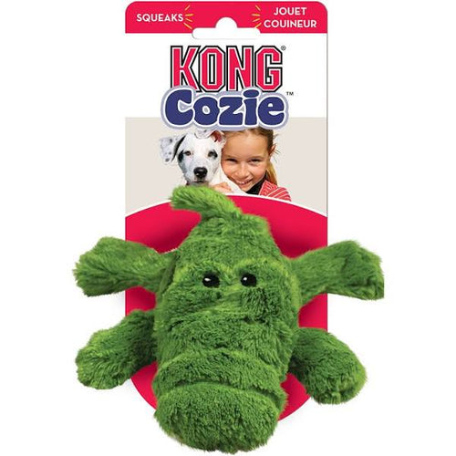 Kong Cozi Ali Alligator Dog Toy, Small, Green