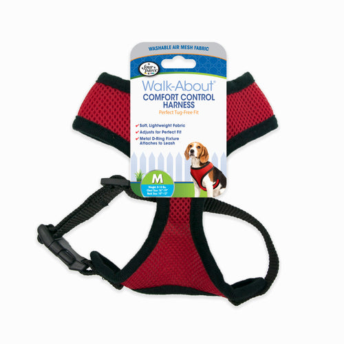 Four Paws Comfort Control Dog Harness Red /Medium