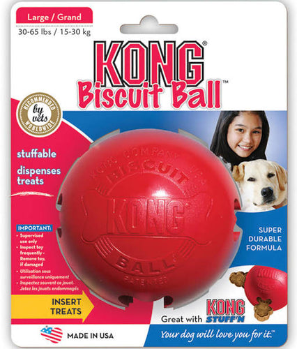 KONG Biscuit Ball Dog Toy, Large