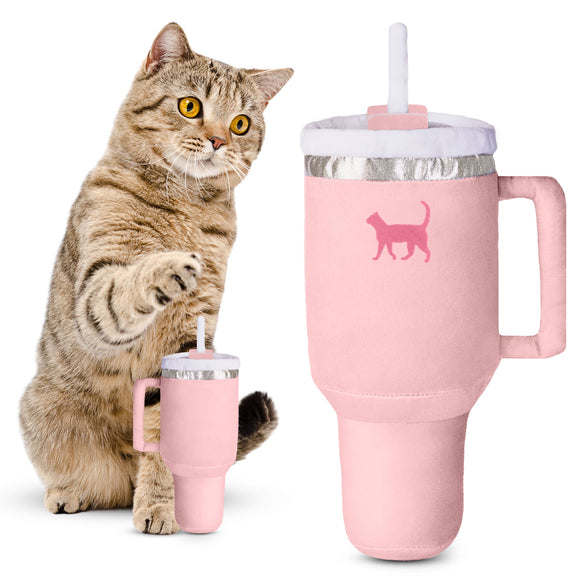 Kitty Cup Cat Tumbler Toy with Catnip & Crinkle Paper