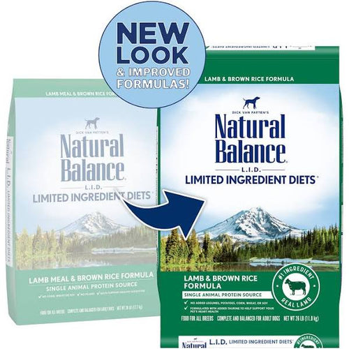 Natural Balance L.I.D. Limited Ingredient Diets Lamb & Brown Rice Formula Dry Dog Food, 26 lbs.