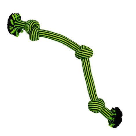 Jolly Pets Knot-n-Chew Small/Medium 3-Knot Rope Dog Toy