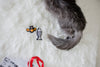 Bat & Fish Skeleton Halloween Cat Toys, Set of 2