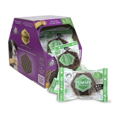 Yummy Combs Chicken Formula Dental Treat Large, Dogs 51lbs to 100lbs