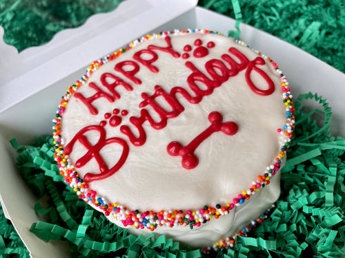 BIG Red‘s Birthday dog cake treat