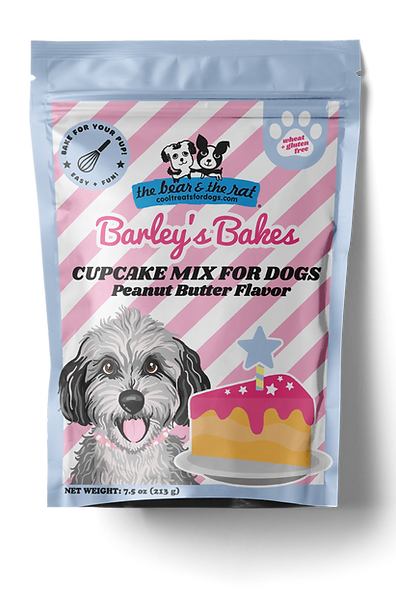 The Bear & The Rat Barley's Bakes Cupcake Mix Peanut Butter Flavor for Dogs (9 oz)