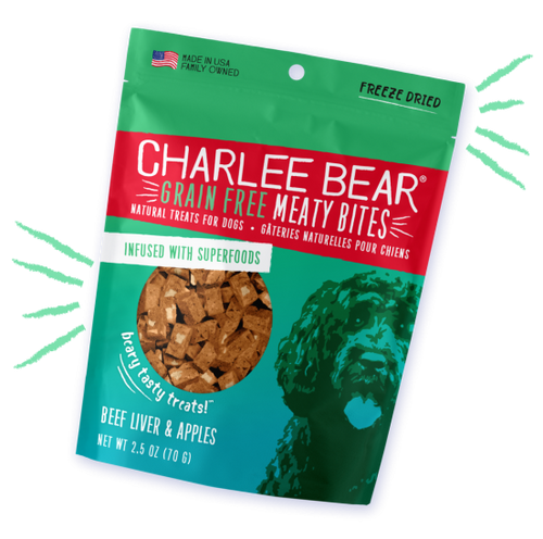 Charlee Bear Grain Free Meaty Bites Beef Liver & Apples