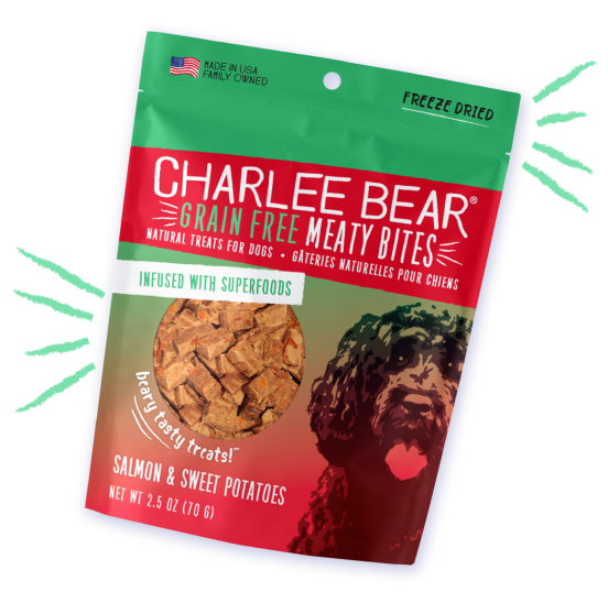 Charlee Bear Grain Free Meaty Bites Salmon & Sweet Potato (2.5oz)