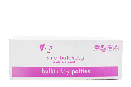 SMALL BATCH DOG FROZEN TURKEY PATTIES 18LBS -SFW