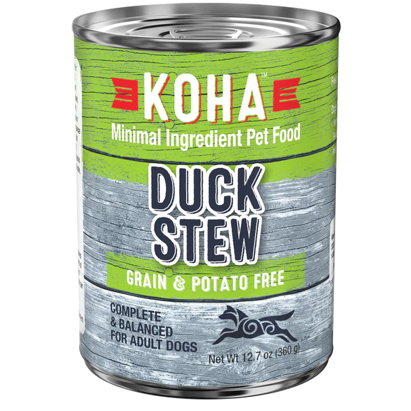 Koha Minimal Ingredient Duck Stew for Dogs (12.7oz cans case of 12)
