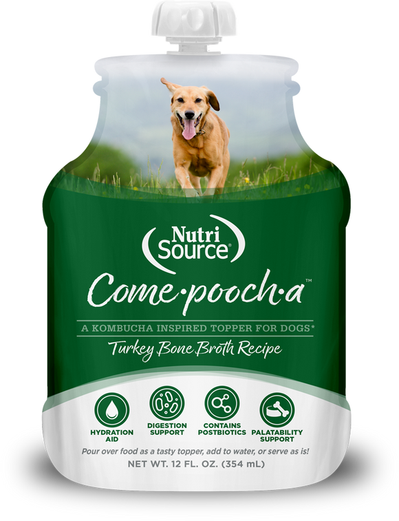 NutriSource Come-pooch-a Turkey Bone Broth for Dogs