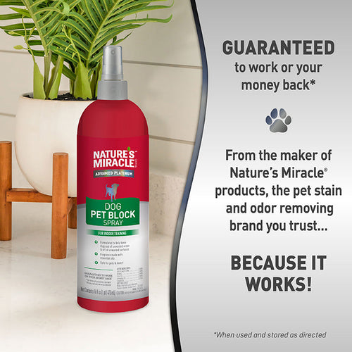 Nature's Miracle Advanced Platinum Dog Pet Block Spray