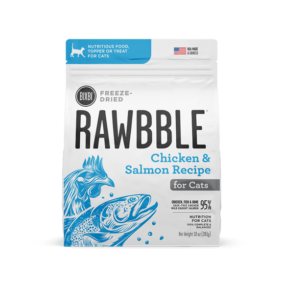 Bixbi Rawbble® Freeze-Dried Food for Cats – Chicken & Salmon Recipe