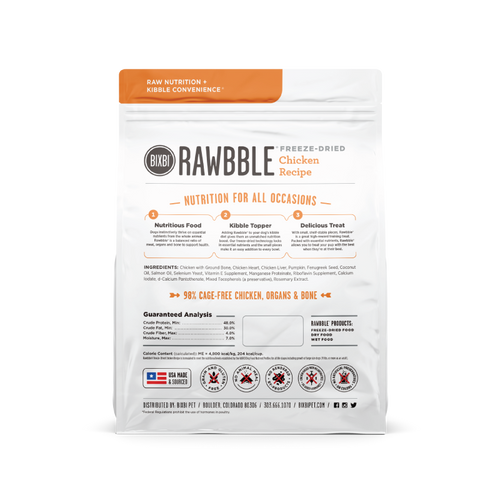 RAWBBLE® FREEZE DRIED DOG FOOD - CHICKEN RECIPE