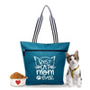 Brooke & Jess Designs Cat Mom Tote Bag Collection - Teal Lexie Medium Tote