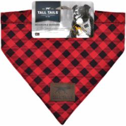 TALL TAILS DOG WINTER BANDANA RED PLAID MEDIUM/LARGE