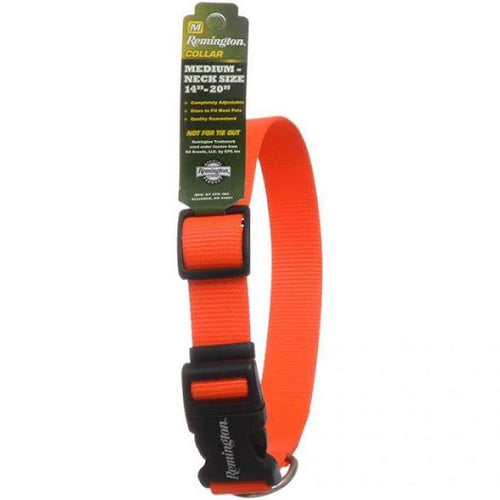 Remington Adjustable Patterned Dog Collar, Safety Orange, 1 x 14-20