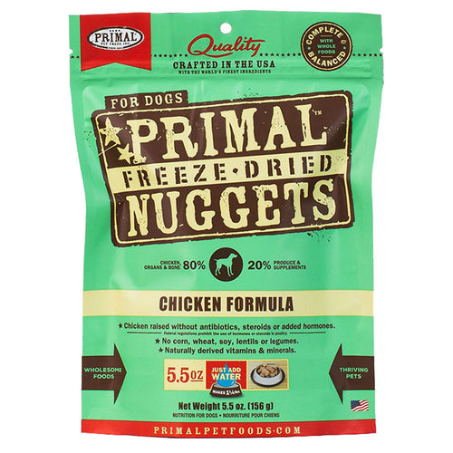 Primal Chicken Formula Raw Freeze-Dried Dog Food 5.5oz